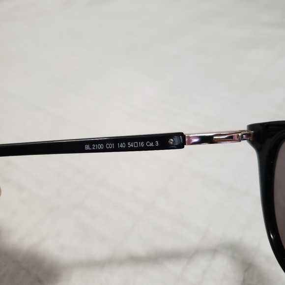 Balmain BL2100 Black Sunglasses Gold Trim